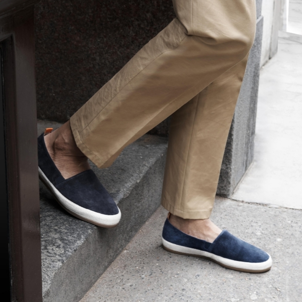 MULO NAVY SUEDE ESPADRILLES SIZE 11.5